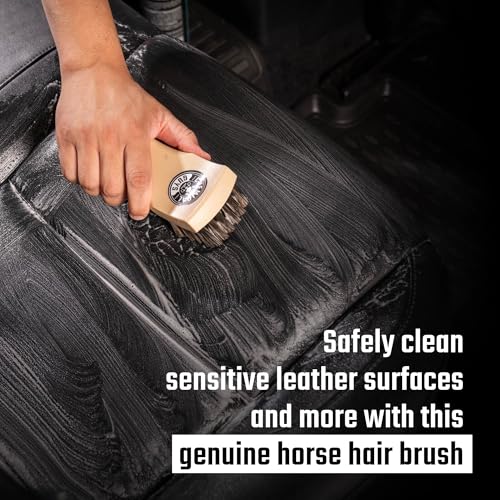 Chemical Guys Long Bristle Horse Hair Leather Cleaning Brush - Leather Brush to Gently Clean Car Interiors,Furniture,Sneakers,Boots,and More - Safe for Natural,Synthetic,Faux,and Pleather,(Pack of 12) - size: Brush (Pack of 12)