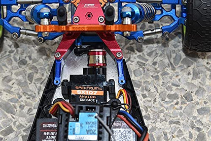 GPM For Losi 1/18 Mini-T 2.0 2WD Stadium Truck Upgrade Parts Aluminum Front Chassis Brace - 2Pc Set Blue