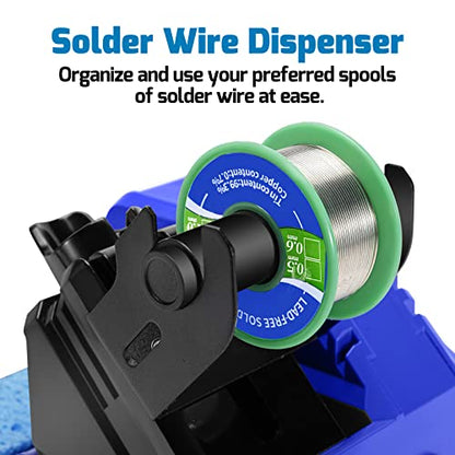 WEP 926LED V1 110W Soldering Iron Station Kit with Solder Wire, 5 Soldering Tips, Tip Cleaner, Tweezers, Desoldering Pump with Precision Temperature Control, Sleep Mode, ℉/℃