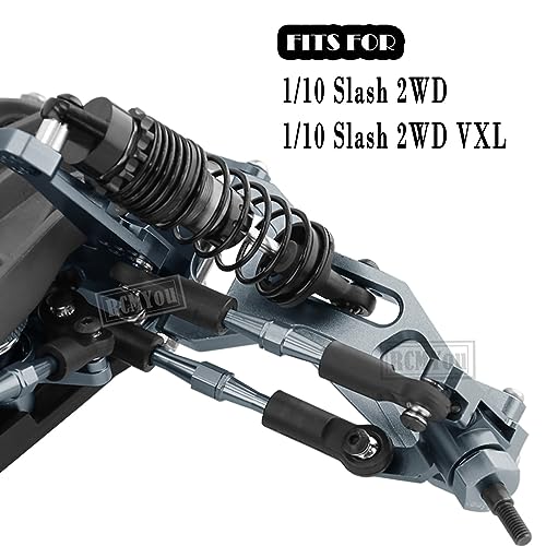Upgrades for 1/10 Slash 2WD(VXL),RC Shocks,Suspension Arm,Caster Block,Steering Blocks,Stub Axle Carriers,Steering Bellcranks,Shock Tower,Camber Links,Drive Shaft,Hex Hub Adapters,Titanium - color: Titanium - Upgrades