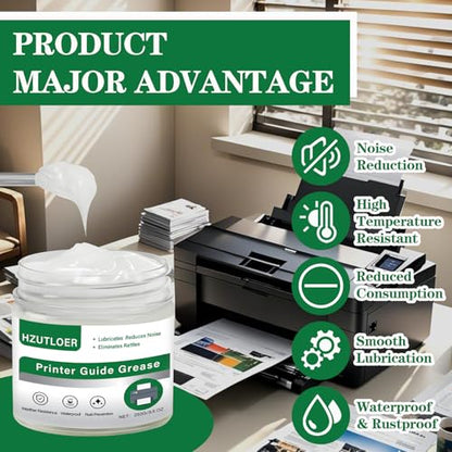 250g White Lubricating Grease,Noise Reduction,Rustproof & Long-Lasting for Printer,3D Printer,Automotive,Plastic Gear Parts,Door Window Track