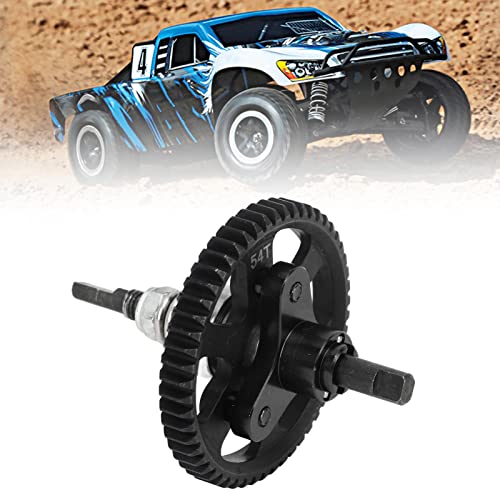 Differential Slipper Clutch, 54T Steel Spur Gear Differential Gear Slipper Clutch Assembly Replacement for TraxxasSlash 4x4 1/10 RC Car Upgrade Part (Black) - color: Black
