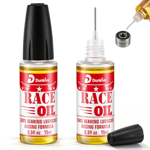 Skateboard Bearing Lube, Super Smooth Longboard Bearing Oil for Skateboards, Longboards, Scooters and Roller Skates (2 Pack)
