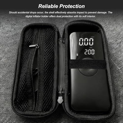 Tire Inflator Portable Air Compressor Case, Car Air Pump Storage Holder Protective Box for USB Cable Connector, Handheld Case Compatible with Most Tire Inflators & Accessories