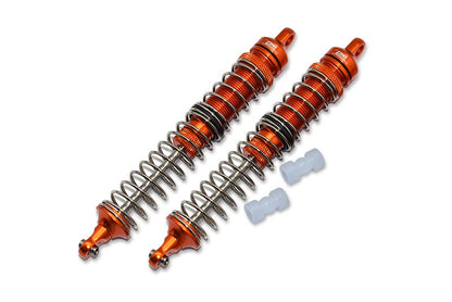 GPM for 1/8 LMT 4WD Solid AXLE Monster Truck Aluminum Front/Rear Adjustable Spring DAMPERS (130MM) -4PC Set (Orange)