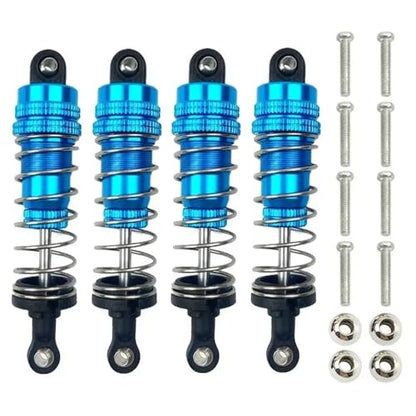 RC Cars Spare Parts for Wltoys 144001 144002 144010 124007 124008 124016 124018 124019 Metal Shock Absorber Oil Damper RC Car Upgrade Parts(Blue) - color: Blue