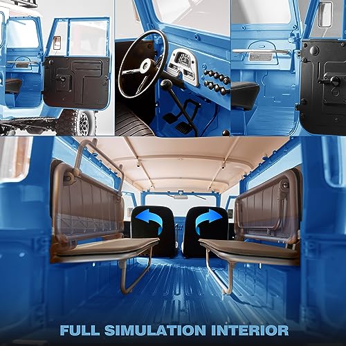 BEEZRC FMS 1/10 RC Crawler FJ40 Toyota Licensed RS 4WD 2.4G Model Rc Car Hobby 4x4 RC Rock Crawler Offroad RC Truck Remote Control Car with Transmitter for Adults (Blue) FMS11035RSBU - color: Blue