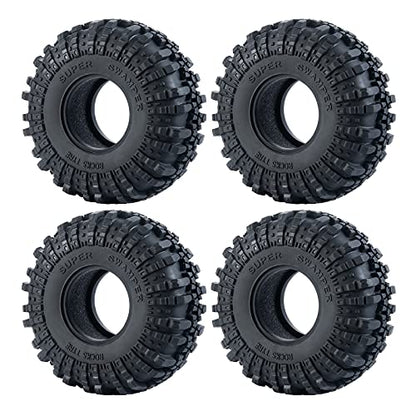 SWX 2.2" Crawler Tires 4PCS OD137mm for Axial SCX10 1/10 Upgrade Parts | 2.2 Inch RC Tires Rubber Tyres Set for 1/10 RC Rock Crawler Axial SCX10 RR10 Wraith Yeti RC Car Upgrades Parts