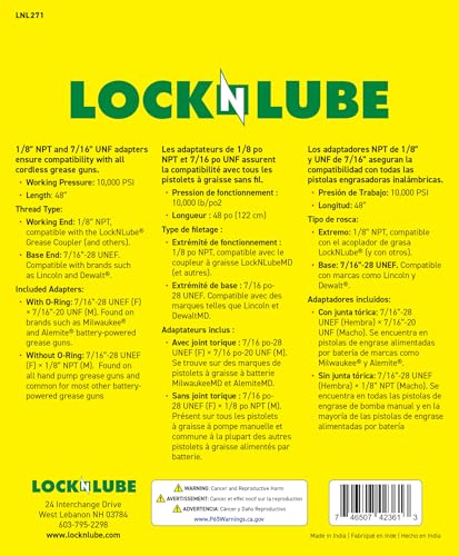 LockNLube 48" Universal Grease Hose