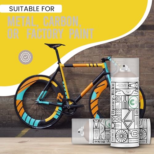 Spray.Bike Spray Paint - Clay Hill (Soft Taupe) | Designed Mainly for Bicycles | Multi-Use Acrylic Spray Paint for Metal, Plastic | High Coverage Bike Paint, 400ml - color: Clay Hill