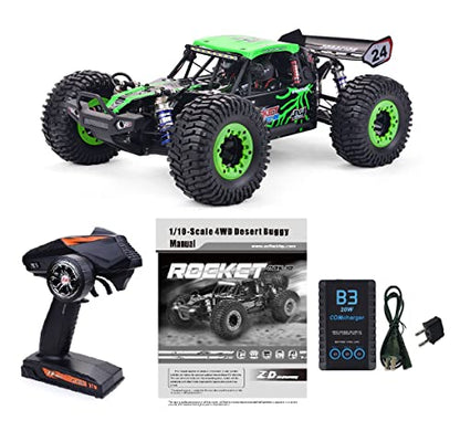 1/10 Scale 4WD RC Cars for Adults Brushless,Max 43 MPH Off-Road Fast RC Cars,Off-Road Remote Control Trucks (Green)
