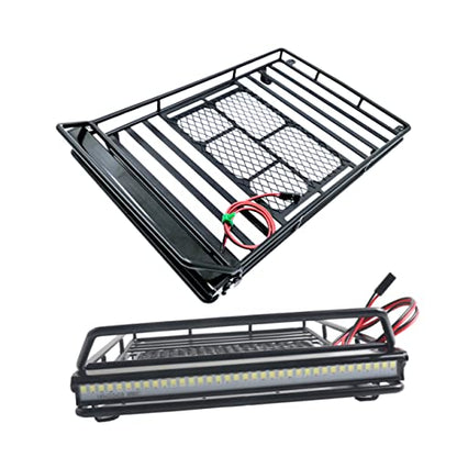 ULTECHNOVO 1:10 Scale Crawler Car Luggage Rack Roof Cargo Bracket Storage Shelf and - size: 24.80X14.10X2.30CM