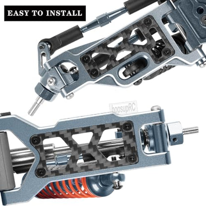 Aluminum Front Rear Suspension A Arms & Caster Block&Steering Blocks&Rear Stub Axle Carriers Upgrades Parts for 1/10 Slash VXL 2WD/Slash 2WD,(Only for Slash) Titanium - color: Titanium( for 1/10 Slash )