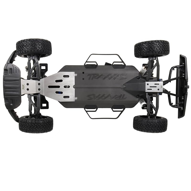 KYX Racing Stainless Steel Chassis Protective Plate Skid Plate Guard Upgrades Parts Accessories for 1/10 RC Crawler Car Traxxas F150 Raptor R