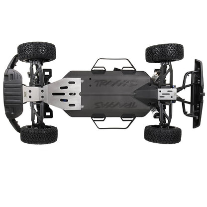 KYX Racing Stainless Steel Chassis Protective Plate Skid Plate Guard Upgrades Parts Accessories for 1/10 RC Crawler Car Traxxas F150 Raptor R