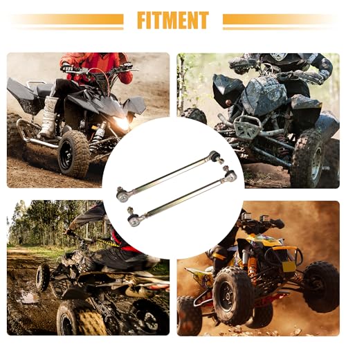 ACROPIX 25cm 9.84" Steering Tie Rod End Tie Rod Link Fit for 50cc 70cc 90cc 110cc 125cc 150cc ATV Quad Four Wheeler with Ball Joint Accessories - Pack of 2 - size: 250mm