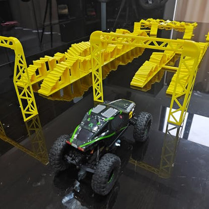 RC Remote Control Car Climbing and Balance Challenge Bridge 3D Printed - 1/24 & 1/18 Scale Off-Road Obstacle Course (Truck Not Included) (Style B) - style: Style D