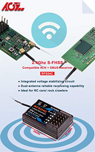 4CH SBUS Dual Antenna RC Receiver Compatible with TM-FH RF S-FHSS (RFS04C) - style: RFS04C