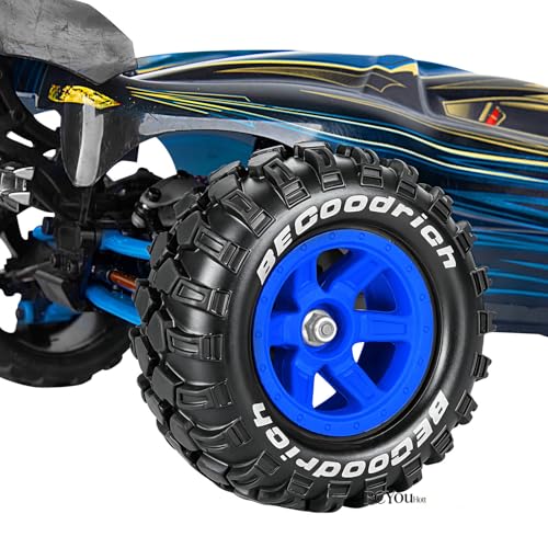 RC Wheels and Tires Off Road Monster Truck TRX E-REVO Summit HPI SAVAGEGT-2XS REDCAT Volcano-16 for 1/12 1/14 1/16 E-REVO RC 16208 16209 16210,Rc Plastic Wheels,Navy Blue - color: Navy Blue- (Rc Wheels Tires)