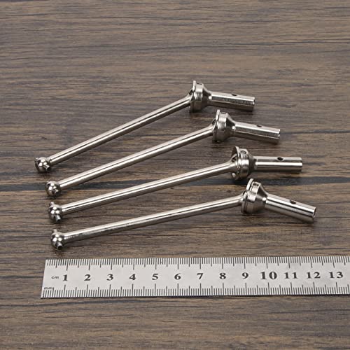 RCAWD CVD Driveshaft 124mm for ARRMA 6S, 1/8 Typhon 6S, Typhon Roller & 1/7 Infraction 6S, Limitless Roller & Felony 6S Upgrades Parts, #45 Steel Drive shafts Hop Ups for #AR220030#ARAC3984 Silver