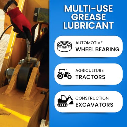 Wheel Bearing Grease Tube | Lithium Complex | High Temp | Axle | Automotive | Tractor | Truck | Ball Joint | CV | Marine Boat | Grease Gun Cartridge | Blue | Single Cartridge | NLGI 2 | Multipurpose