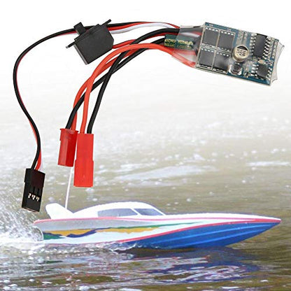so RC Speed Controller, 2 Way 30A Brushed ESC Bidirectional Current Control Brush ESC for 1/16 1/18 1/24 Car Boat(with Brake) Model Car Accessories