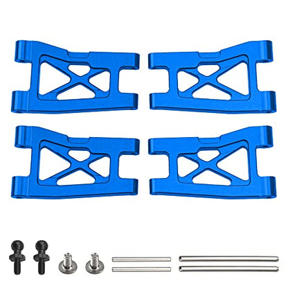 Aluminum Alloy Front & Rear Suspension Arms Set Replacement of 7630 Compatible with Traxxas LaTrax Teton Desert Prerunner 1/18 4WD RC Car (Blue) - color: Blue