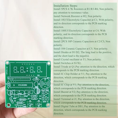 ISolderStore Soldering Practice Kit 4-bit Clock Kit Electronics Kit DIY Kit Soldering Project Soldering Practice Kits Soldering Projects