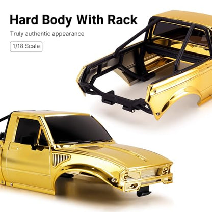 INJORA IR60 Pickup Hard Body Shell for 1/18 TRX4M Defender Bronco (Gold) - color: Gold