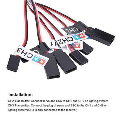 RC Lighting System 12 LED RC Car Lighting Kit for 1/10 1/8 RC Car Truck Crawler