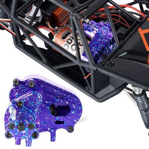 RC Transmission Gearbox Upgrades Part for 1/10 SCX10 AXI03004 Capra 1.9 UTB,Aluminum Complete Transmission Case Hops Up,Purple Colorful - color: Purple Colorful-(rc Upgrades Part）