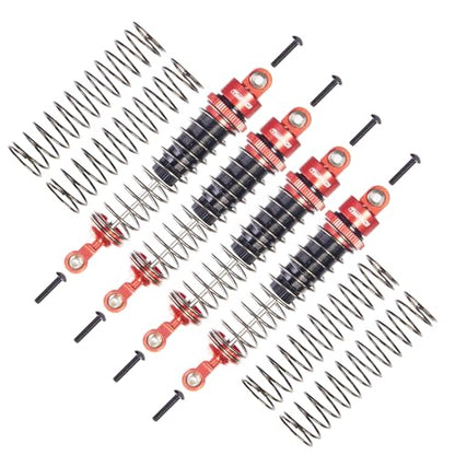 90MM Oil Shock Absorbers Upgrade Compatible with 1/10 RC Crawlers | Fits Tamiya ClodBuster / Bullhead / TRX4 / Axial / Cc01 - Oil Damper Upgrade - Red - color: Red
