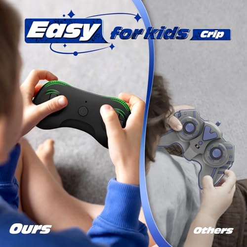 Tecnock Remote Control Car, 2.4GHz RC Cars with USB-C Easy Charging, 4WD Double Sided 360° Rotates and Flips RC Stunt Car, Toys Gift for Boys and Girls Ages 6-8, 8-12 - color: Blue