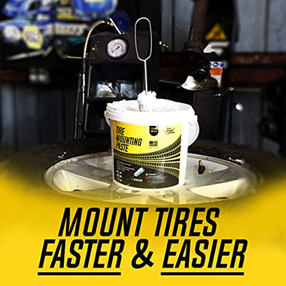 Tire Mounting Paste & Lube – Easy Application, No Rim Damage – Eco-Safe Compound + Pro Swab – Works on ATV, Motorcycle, Truck, Car