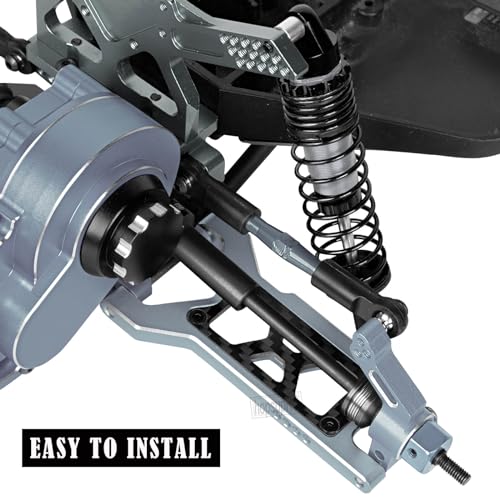 RC for 1/10 Slash 2WD,Slash 2WD VXL Upgrades Parts Shocks&Drive Shaft CVD&Front Rear Suspension A Arms&Caster Block&Steering Blocks&Rear Stub Axle Carriers&Turnbuckles Camber Link,Titanium - color: Titanium(for 1/10)
