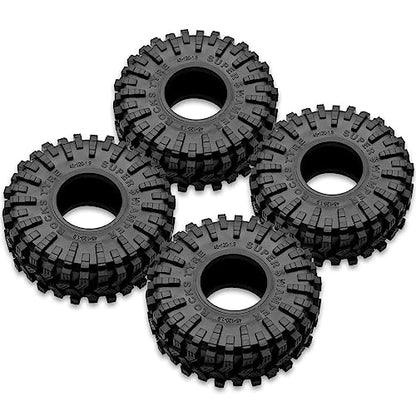 OGRC 1.9" RC Tires All Terrain Tires for SCX10 1/10 RC Crawler (120 * 45mm) | 112g/PC, with Foam Inserts, for SCX10 TRX4 Gen8 1/10 Scale Rock Crawlers