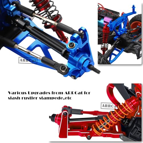 for 1/10 Slash 4X4 VXL/Stampede 4X4 VXL,Aluminum Body Mount Post Set,Front & Rear Body Post Extensions,RC Upgrades Parts Hops Up for Slash/Stampede 4X4 VXL,Replace #6815R,Navy Blue