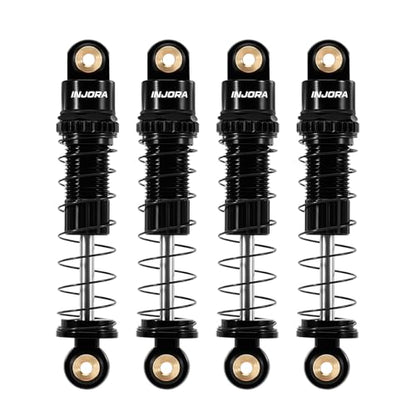 INJORA 39mm Aluminum Adjustable Threaded Oil Shock for SCX24 FCX24M, Black - color: Black