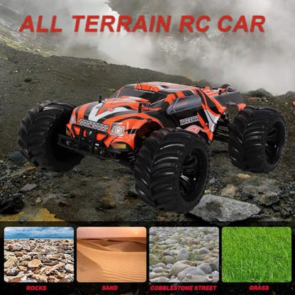 JLBRACINGRC 1:10 Scale Remote Control Car,80+KM/H High Speed RTR RC Truck,2.4GHZ Radio Controlled Electric Cars,4WD 4x4 Off Road Monster Truck,IPX7 Waterproof Brushless RC Car for Adults