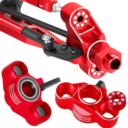RC Upgrades Part Front Knuckles Steering Blocks&Rear Hub Stub Axle Carriers for 1/8 Kraton (Also for V4&V5)/Notorious/Outcast 6S 4WD BLX,Steering Hops Up,Replaces #AR330505#AR330404,Red - color: Red - (Upgrades)