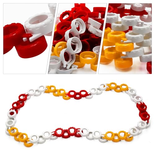 180 Pieces RC Car Racing Track Drift Runway Drift Field Fence with 30PCS Road Cones for 1/14 1/16 1/18 1/24 1/28 1/30 1/43 Mini RC Car (Yellow & Red & White, 210PCS) - color: Yellow & Red & White, 210pcs