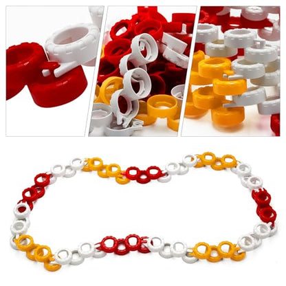 180 Pieces RC Car Racing Track Drift Runway Drift Field Fence with 30PCS Road Cones for 1/14 1/16 1/18 1/24 1/28 1/30 1/43 Mini RC Car (Yellow & Red & White, 210PCS) - color: Yellow & Red & White, 210pcs