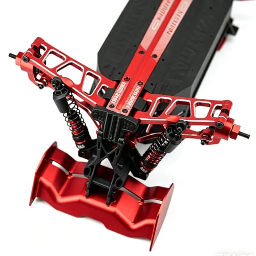 Aluminum Rear Wing for ARRMA Mini Kraton 3S 1/16 RC Car, Upgrade Part(Red) - color: Red