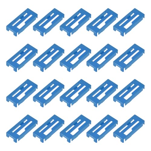 MECCANIXITY 40 Pcs Servo Extension Cable Clips, Servo Cable Safety Connector Lead Wire Buckle Lock for RC Car Plane Boat DIY Y Adapter Cable, Blue - color: Blue