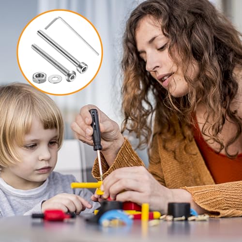 840 Pcs M2.5 Small Metric Screws with Nuts, Hex Socket Head Cap and Nut Assortment Kits, Stainless Steel Replacement Machine Fastener Screws and Bolts Nuts (M2.5 840 Silver) - color: M2.5 840 Silver