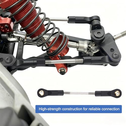 MECCANIXITY 2Pcs Adjustable Turnbuckles Camber Links, 79-89mm Turnbuckle Rod Steering Servo Linkage with M3 Ball Head Rod Ends for RC Car Replace Parts DIY - size: 79-89mm