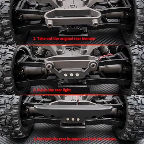 LSG Front Rear Lights Headlight Taillights kit RC Car LED Light Light Kit for 1/16 Tra-xxas Mini Maxx Small X Brushless 2S Rc 4Wd Upgrades Parts
