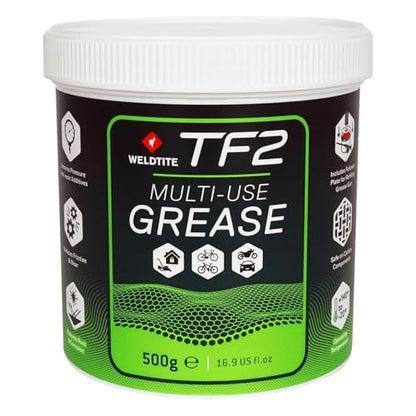 WELDTITE TF2 Multi-Use Grease, 1.10 Lbs | High-Performance Red Grease, Ideal for Headsets, Bottom Brackets, Hubs, Pedals, Durable Protection, Safe on Carbon Components