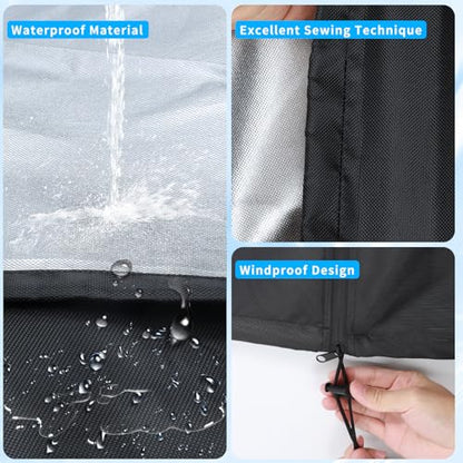 Tire Cover for Storage, Dual-Sided Use, 420D Waterproof Tire Storage Bag with 4 Felt Pads, Waterproof Zipper, Reflective Handles, UV Protection, Dirt-Resistant for Indoor & Outdoor Use –S: 25.6X35.4in - size: S: 25.6X35.4in