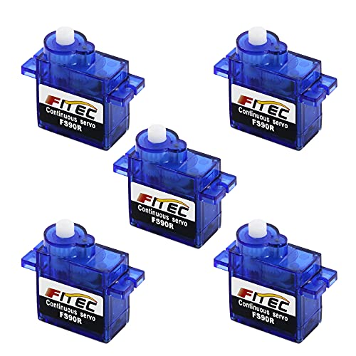 FEETECH FS90R 360 Degree Continuous Rotation Micro Servo Motor 9g for RC Helicopter Airplane Car Boat Robot Controls 4.8V-6V - size: 360°-FS90R